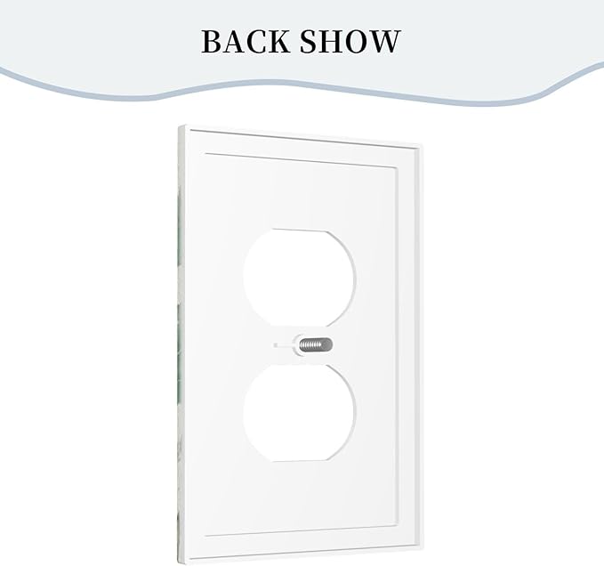 Decorative Outlet Covers Boho Green Monstera Leaf Inspirational Quotes 1 Gang Duplex Light Switch Cover Plate Unique Wall Plates for Electrical Switch Plate Covers for Bedroom Decor