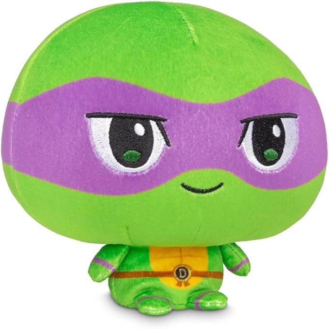 TeeTurtle Cloudheads Donatello Plush - 5-Inch Official Teenage Mutant Ninja Turtles Stuffed Animal with Embroidered Details - Soft Cuddly Plush Toys for Kids, Teens, and Adults