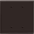 ENERLITES Double Blank Outlet Cover, Two Gang Blank Wall Plate, Oversized 2-Gang 5.5" x 5.5", Unbreakable Polycarbonate Thermoplastic, UL Listed, 8802O-BR, Brown
