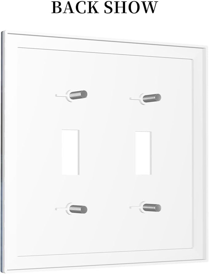 Snow Mountain Aurora Waterfalls Rivers Forest Decorative Switch Plates 2 Gang Double Toggle Outlet Light Switch Cover Wall Plate Electrical Faceplate for Bedroom Living Room Decor