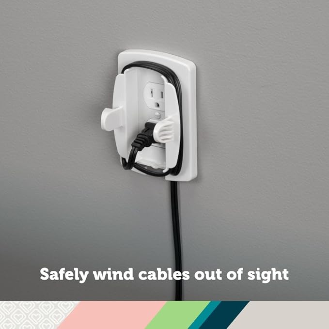Safety 1st Outlet Cover with Cord Shortener for Baby Proofing (Pack of 12)