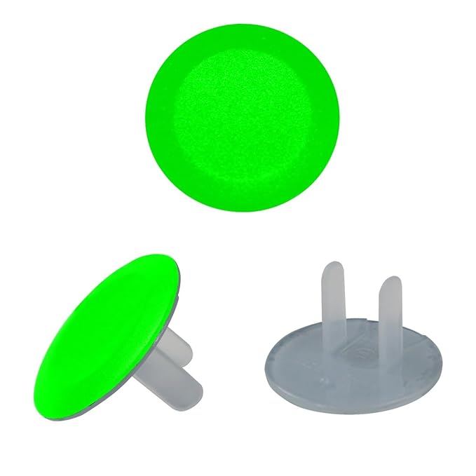 Pure Green Pattern Outlet Covers Baby Proofing Safe & Secure Electric Plug Protectors | Socket Covers for Home & Office