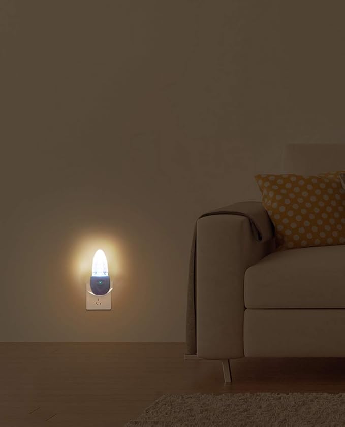 GREENIC Multicolor LED Night Light 4 Pack Bubble Pattern with Dusk to Dawn Sensor, Rotating 8 Colors, Plug in Night Light for Bedroom, Kids Room, Bathroom