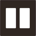 ENERLITES Screwless Decorator Wall Plates Child Safe Outlet Covers, Size 2-Gang 4.68" H x 4.73" L, Unbreakable Polycarbonate Thermoplastic, SI8832-BR, Glossy, Brown