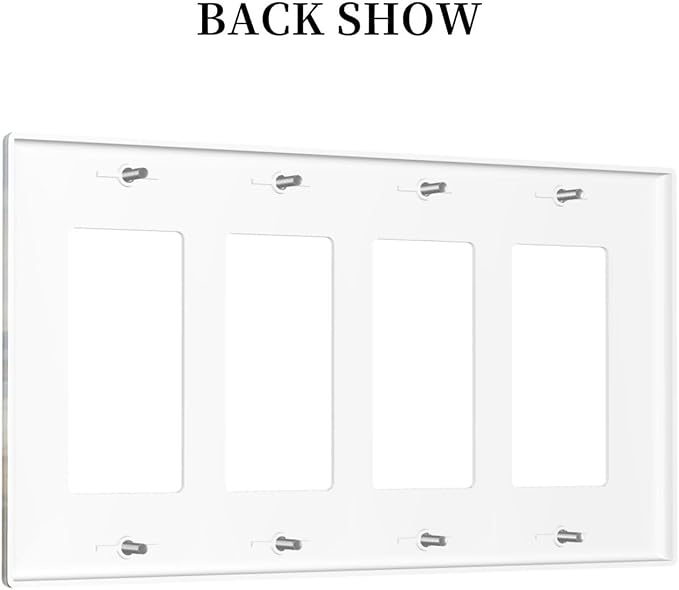 Sea Beach 4 Gang Light Switch Cover Old Ship Reed Lighthouse Seascape Quad Rocker Outlet Covers Switchplates Wall Plate Decorative Faceplate for Bedroom Kitchen Living Room Decor