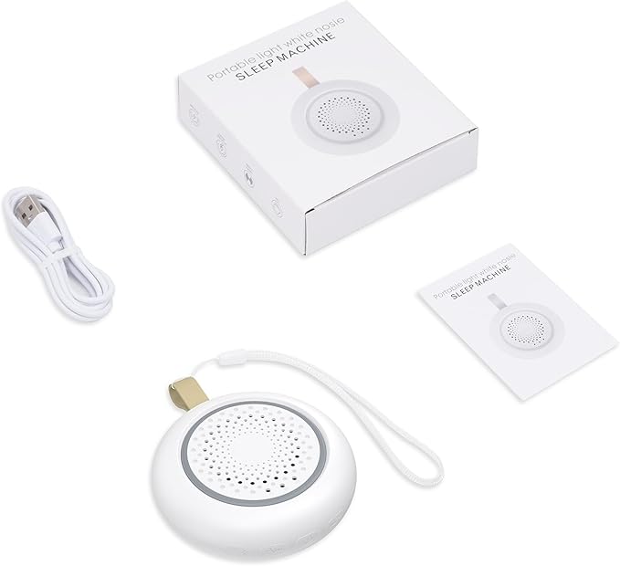 AMIR White Noise Machine, Portable Sound Machine for Baby Adult with Volume Control and Timing, 24 Soothing Sound, Noise Canceling for Sleeping, Sound Therapy for Home, Travel, Registry Present