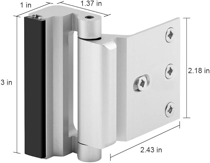 Home Security Door Lock Child Proof Door Reinforcement Lock for Kids Safety Withstand 800lbs Metal Door Lock Security Front Child Safety Door Latch Lock Top High Security Door Locks for Interior Lock