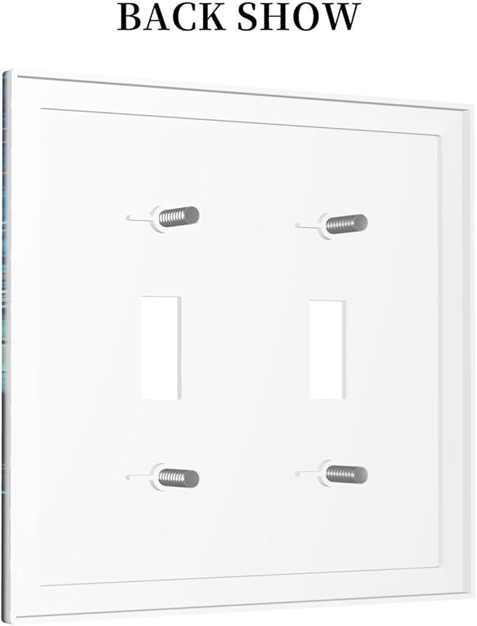 Decorative Switch Plate Covers Abstract Starry Night Style 2 Gang Double Toggle Light Switch Cover Plate Electrical Wall Plate Outlet Cover Outlet Light Switch Cover for Home living Room Decor