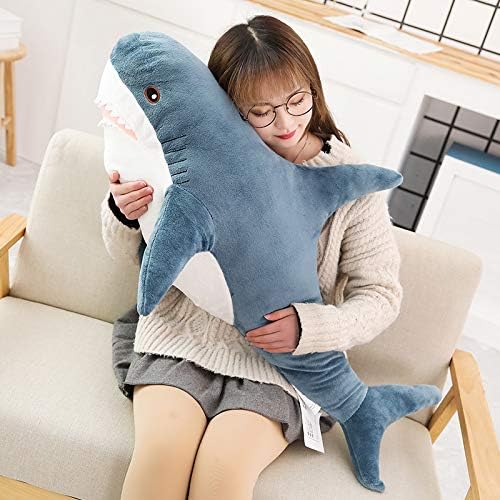 XIAOHONG 30inch Shark Stuffed Animal Toy,Plush Shark Toys,Stuffed Animal Sharks,Soft Shark Cushion Pillow Shark Plush Pillow Stuffed Toy Throw Pillow for Home Decoration Kids Gift