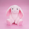 WEIGEDU Pink Rabbit Bunny Stuffed Animal Plush Toys with Floppy Ears & Heart Print for Lover, Kids, Boys, Girls, Babies - Perfect Birthday Nursery Décor Easter Christmas Bedtime Gift