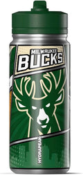 Hydrapeak x NBA Milwaukee Bucks 20 oz Stainless Steel Water Bottle, Officially Licensed Double Wall Insulated Sports Bottle with Straw Lid, Reusable Leakproof Gift for Kids & Adults