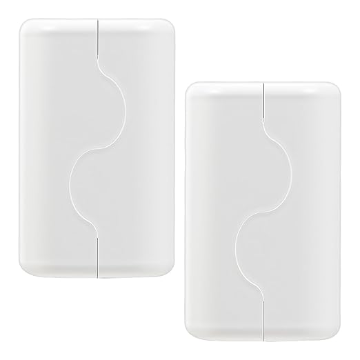Child Proof Outlet Box Cover, Double Lock System, White, Large Interior Space 2 Pack