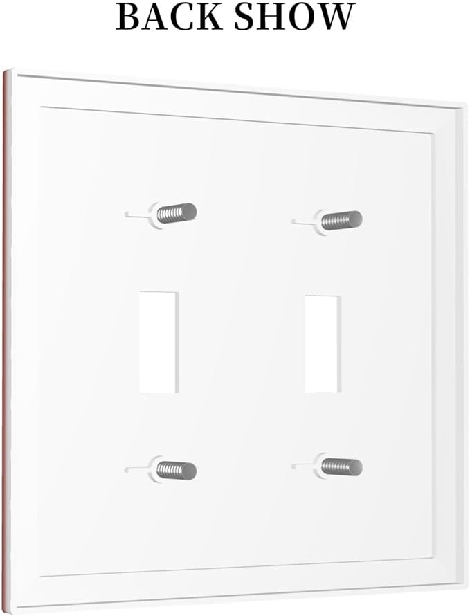 Wine Red Decorative 2 Gang Toggle Outlet Light Switch Cover Colored Watercolor Solid Double Device Wall Plate Electrical Faceplate Dual Device Switchplate (Solid Red)