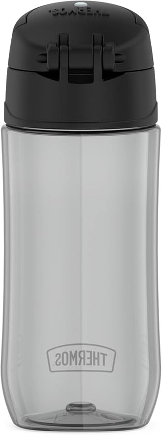 THERMOS FUNTAINER 16 Ounce Plastic Hydration Bottle with Spout, Black