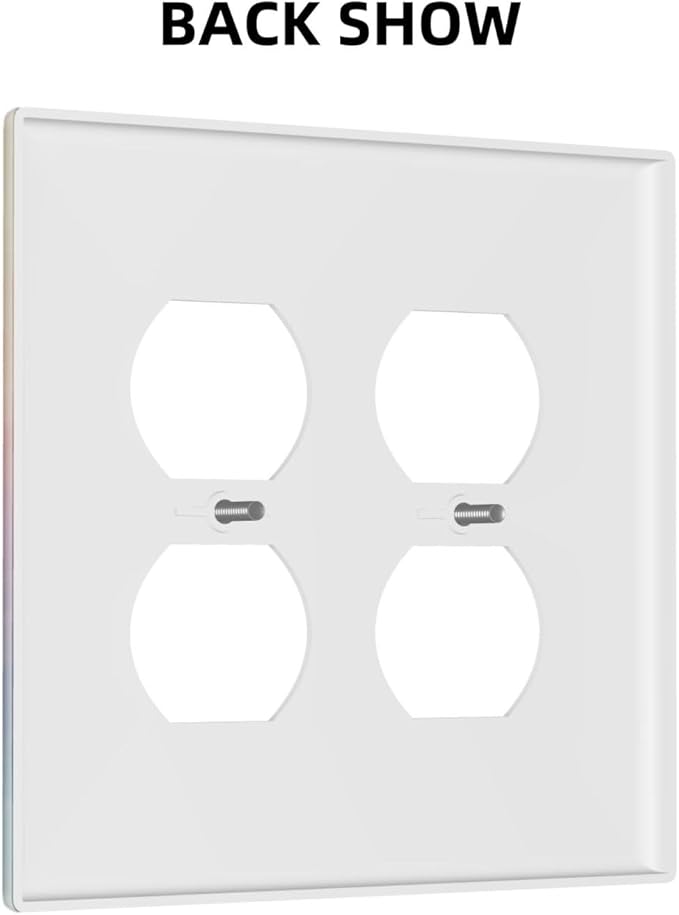 Skeleton Flower Double Duplex Receptacle Outlet Cover Wall Plate Decorative 2 Gang Light Switch Covers Electrical Switchplate Home Decorate Faceplat for Bathroom Bedroom Kitchen Room 4.5 x 4.5 Inch