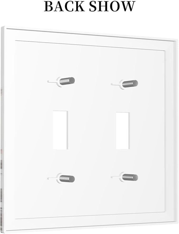 Boho Nursery Wildflower Flora Vintage Flower Decorative Switch Plates 2 Gang Double Toggle Outlet Light Switch Cover Wall Plate Electrical Faceplate for Bedroom Living Room Decor