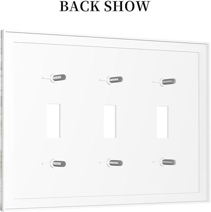 Decorative Switch Plates Nautical Green Sea Turtles Beach Blue Ocean 3 Gang Wall Plate Triple Toggle Light Switch Cover Faceplate Electrical Wall Panels For Bathroom Kids Room Decor