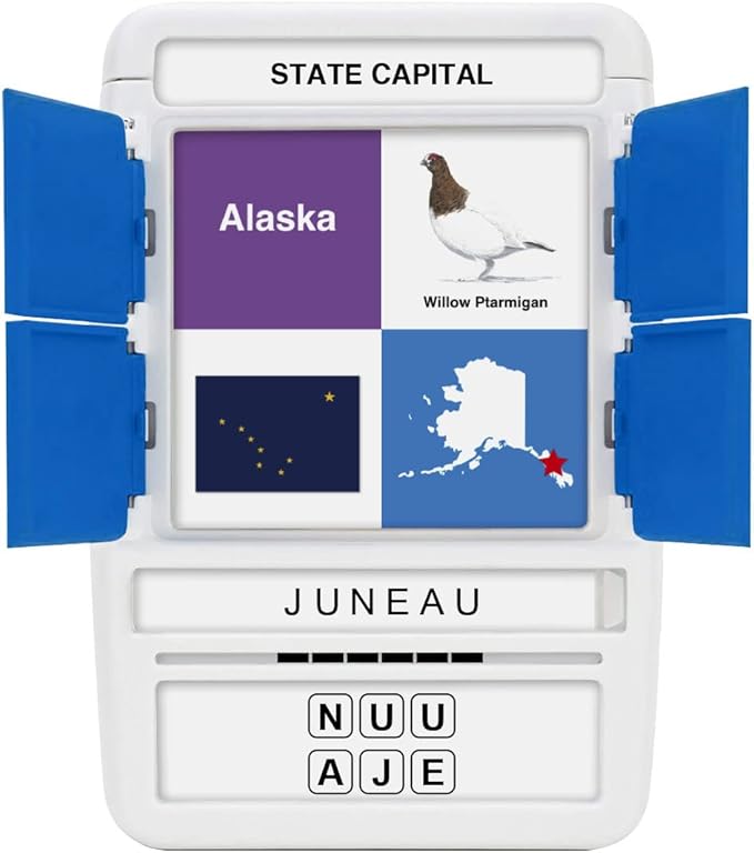 100 PICS US States & Capitals Flash Cards | All 50 States and Capitals to Learn | Fun and Functional Case | Ultimate Flashcards for United States Geography | Card Games for Kids and Adults | Ages 6+