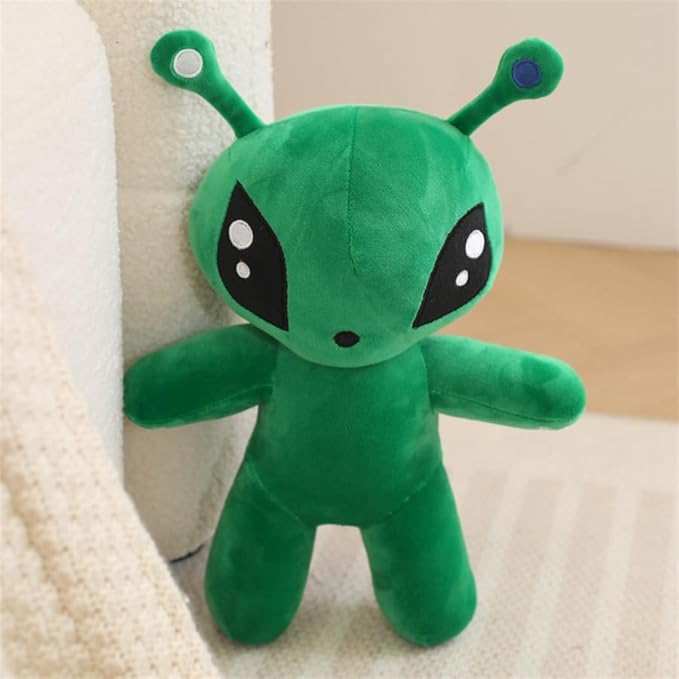 OSOCU 13.5in Adorable Green Alien Plush Toy | Ultra-Soft Stuffed Figure | Great for Home & Room Decoration | Ideal Birthday/Halloween for All Genders | a Must-Have for Sci-Fi Lovers