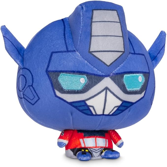 TeeTurtle Cloudheads Optimus Prime Plush - 5-Inch Official Transformers Stuffed Animal with Embroidered Details - Soft Cuddly Plush Toys for Kids, Teens, and Adults