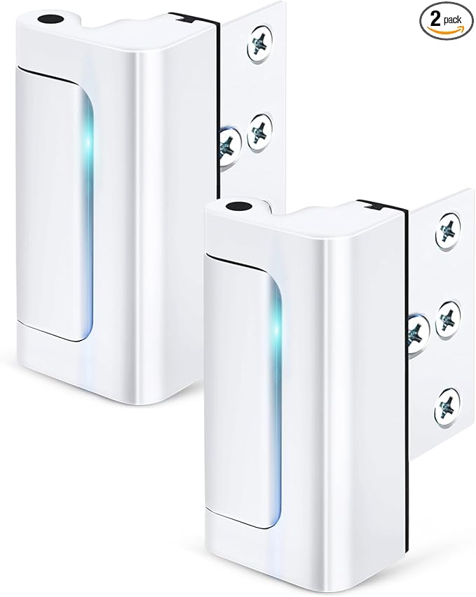 Home Security Door Reinforcement Lock - Child Proof Door Locks for Kids Safety Withstand 800lbs Metal Front Door Child Safety Lock Add High Security Door Latch Lock to Guard Home for Inside Swing Door