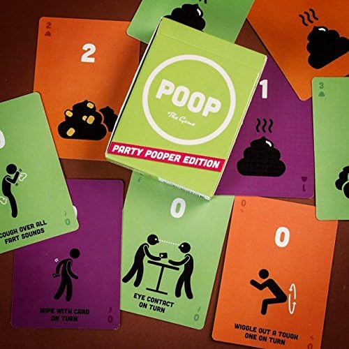 Breaking Games Poop The Game - Hilarious and Family-Friendly Card Game for Kids Ages 6 and Up - Perfect for Game Night and Parties - 2-5 Players (Party Pooper Edition)