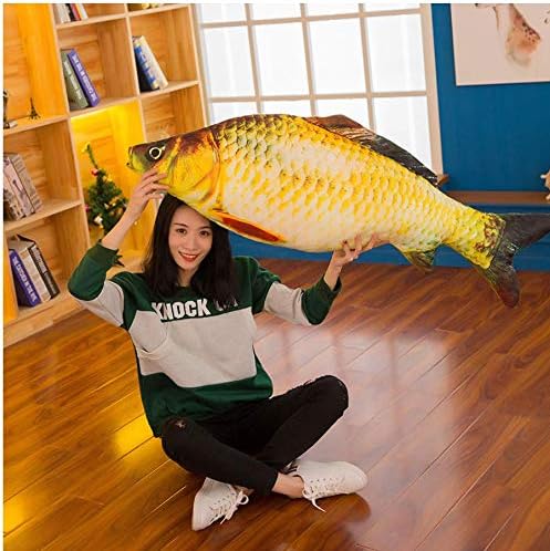 JULAN 3D Giant Soft Fish Cushion Pillow Carp Plush Pillow Stuffed Toy Throw Pillow for Home Decoration Gift Kids Pillow Stuffed Animal Toy (31inch/ 77cm)
