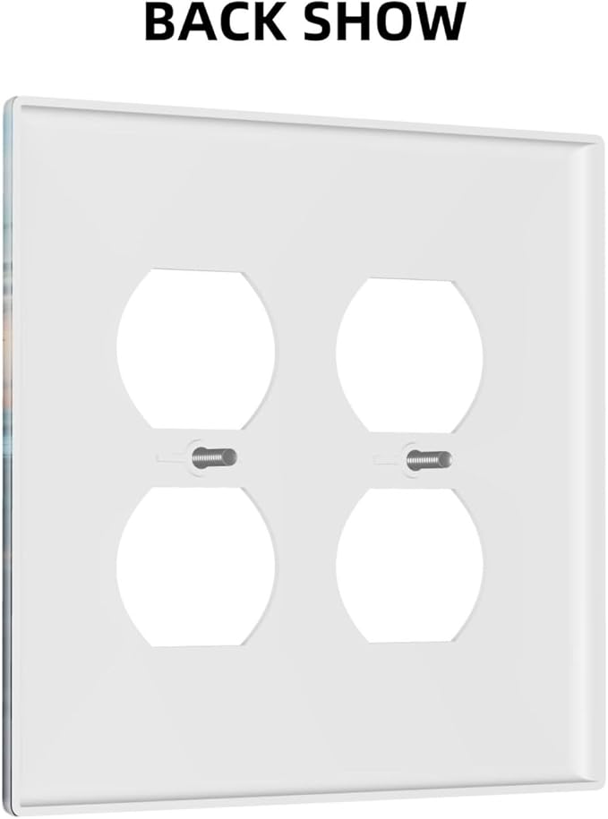 Decorative Outlet Covers Sailboat Ship Octopus Ocean Sea Waves 2 Gang Decorative Switch Plate Double Duplex Wall Plates Switch Plates and Outlet Covers for Bathroom Bedroom Decor