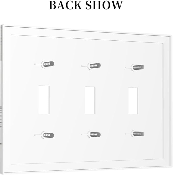 Decorative Switch Plates Sage Green Boho Nature Art Minimalist Geometric Plant 3 Gang Wall Plate Triple Toggle Light Switch Cover Faceplate Electrical Wall Panels for Bedroom living Room