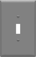 ENERLITES Toggle Light Switch Wall Plate, Gloss Finish, Jumbo Switch Cover, Oversized 1-Gang 5.5" x 3.5", Unbreakable Polycarbonate Thermoplastic, 8811O-GY, Gray
