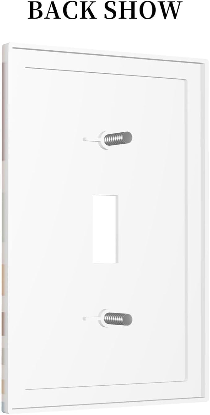 Boho Sun Rainbow Retro Aesthetic Abstract Art Sunrise Sunset Decorative Light Switch Cover 1 Gang Single Toggle Device Electrical Faceplate Switchplates Decorator Outlet Wall Plate for Kids Room Home