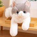 SNOWOLF Microwavable Weighted Stuffed Animals Cat, Heating Pad Plushies Grey Cat, Heated Plush Toy with Himalayan Salt for Warmth & Comfort, Cute Soft Kitten Doll Gift for Boys, Girls, Women, 1.5 LBs