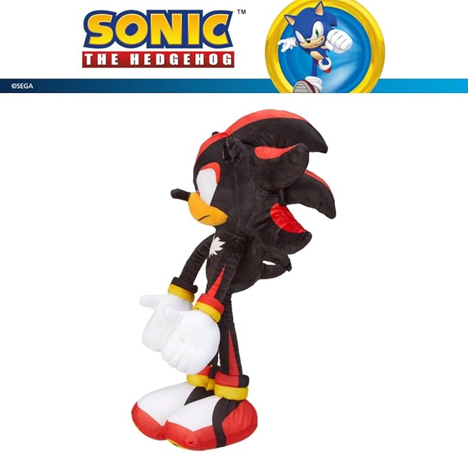 Sonic Shadow The Hedgehog Anime Kids Bedding Super Soft Plush Cuddle Pillow Buddy, One Size, (Officially Licensed Product)