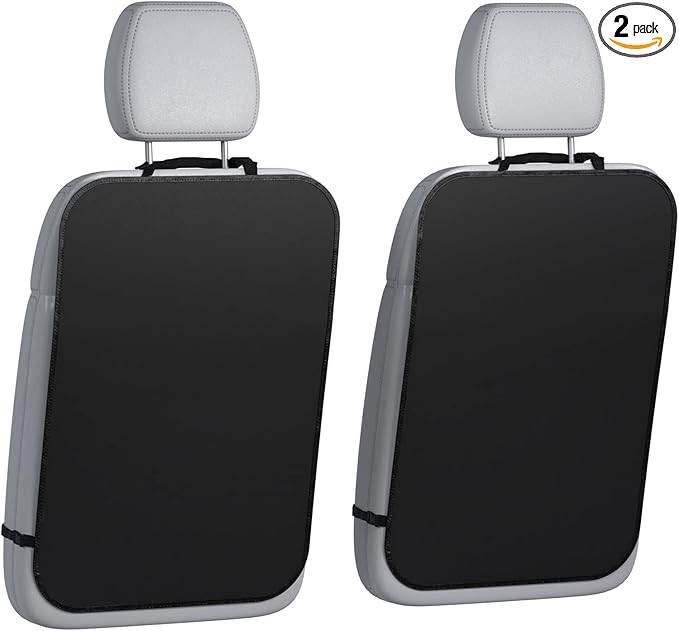 lebogner Back Seat Cover for Kids, 2 Pack X-Large Waterproof Kick Mats Backseat Protector, Durable Car Seat Back Protectors for Vehicles to Protect from Dirt, Mud & Scratches, Fits Most SUVs and Vans
