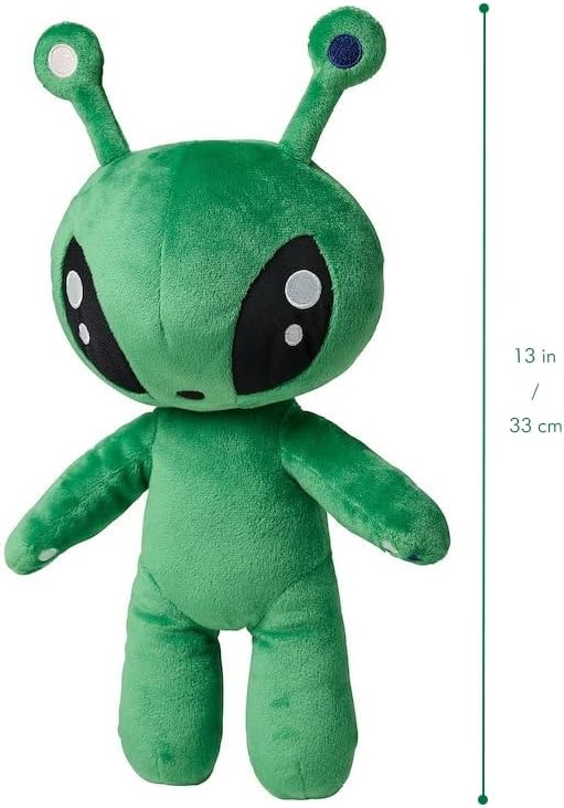 OSOCU 13.5in Adorable Green Alien Plush Toy | Ultra-Soft Stuffed Figure | Great for Home & Room Decoration | Ideal Birthday/Halloween for All Genders | a Must-Have for Sci-Fi Lovers