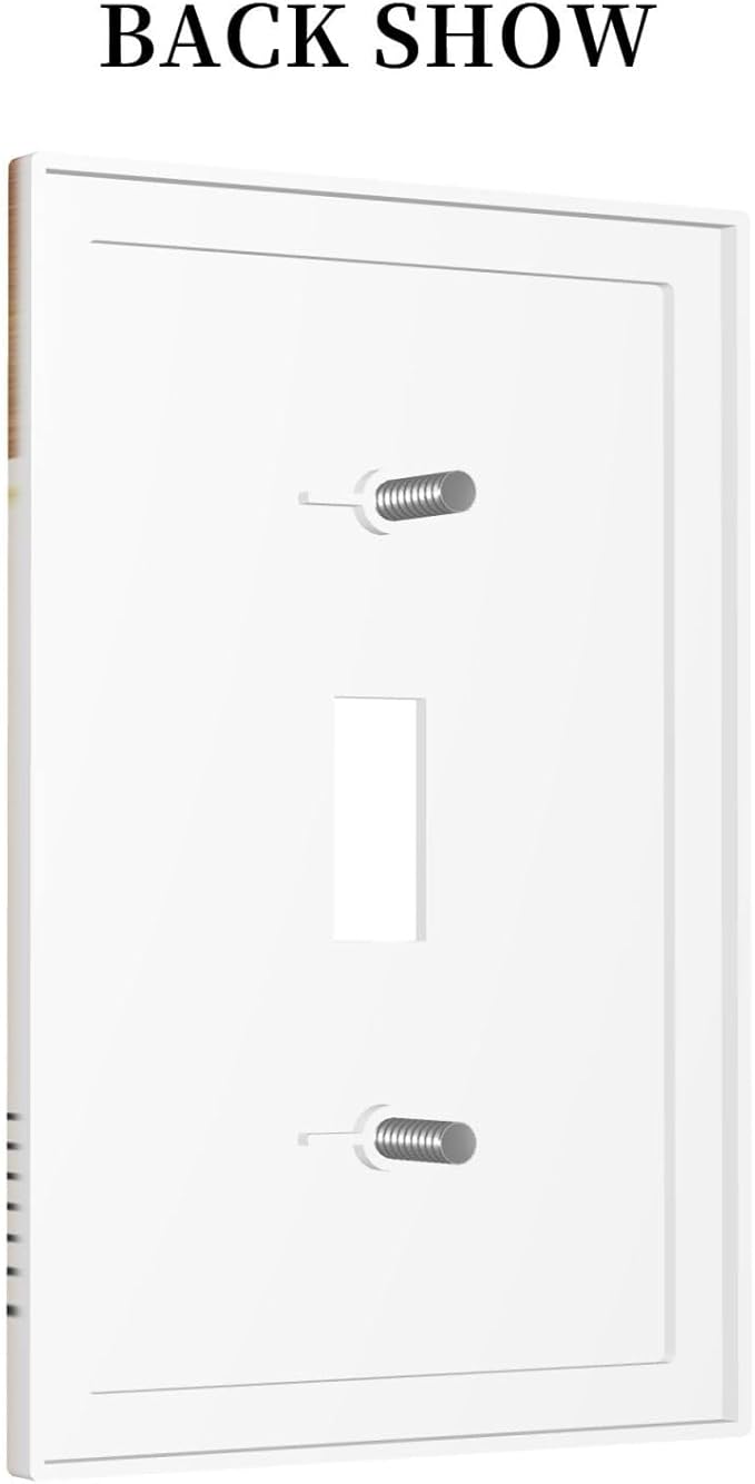 Mid Century Beige Boho Abstract Sun Vintage Arch 1 Gang Light Switch Covers Decorative Single Toggle Wall Plate Switchcover Electrical Switchplate for Country Bathroom Bedroom Decor