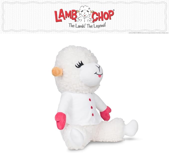 Lamb Chop Nostalgic Spring Cuddle Pillow, Super Soft & Cozy Plush, 14" Tall, (Officially Licensed Product) by Franco Collectibles