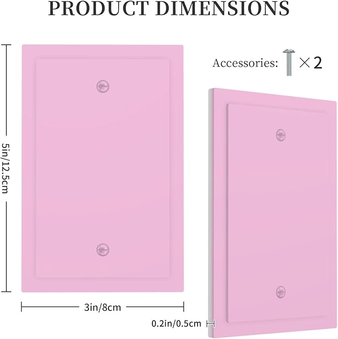 Light Purple Decorative 1 Gang No Device Blank Wall Plate Lavender Girly Fashion Trendy Elegant Luxury Solid Purple Light Switch Cover Switchplate Electric Unused Faceplate Covers