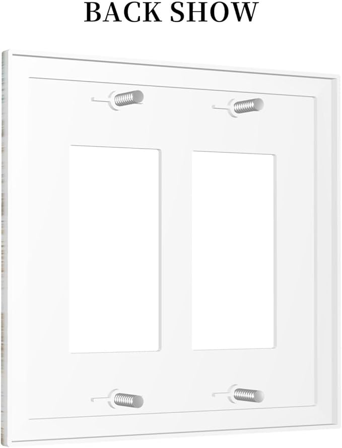 Decorative Outlet Covers Nautical Green Sea Turtles Beach Blue Ocean 2 Gang Double Gfci Rocker Electrical Wall Panels Light Switch Cover Plate For Bathroom Kids Room Decor