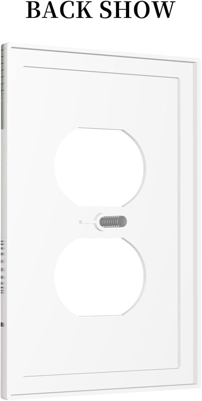 Outlet Covers Sage Green Boho Nature Art Minimalist Geometric Plant 1 Gang Duplex Wall Plate Decorative Switch Plates Electrical Receptacle Faceplate Light Switch Cover for Bedroom