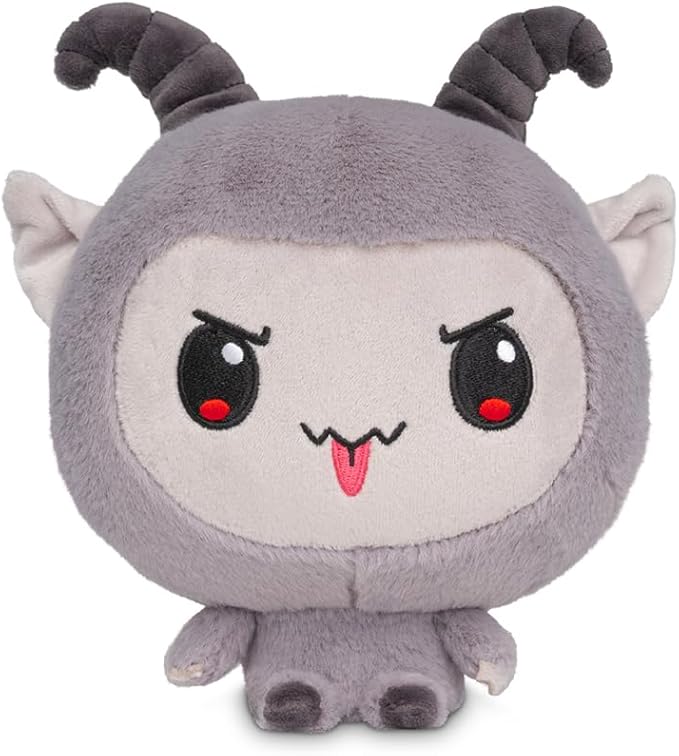 TeeTurtle Cloudheads Krampus Plush - 5-Inch Holiday Stuffed Animal with Embroidered Details - Soft Cuddly Plush Toys for Kids, Teens, and Adults