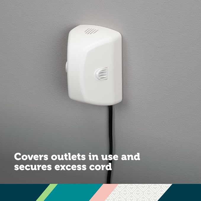 Safety 1st Outlet Cover with Cord Shortener for Baby Proofing (Pack of 12)