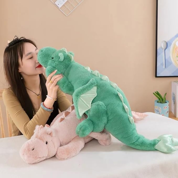 Weighted Dragon Stuffed Animal 10Lbs 43.3" Soft and Sturdy Weighted Stuffed Animals for Adults and Kids, Large Pink Plush Pillow