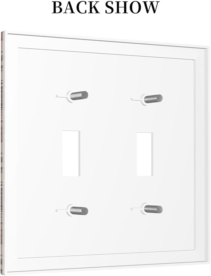 Earth Tone Floral Rustic Damask Boho Flower Decorative Switch Plates 2 Gang Double Toggle Outlet Light Switch Cover Wall Plate Electrical Faceplate for Farmhouse Home Decor