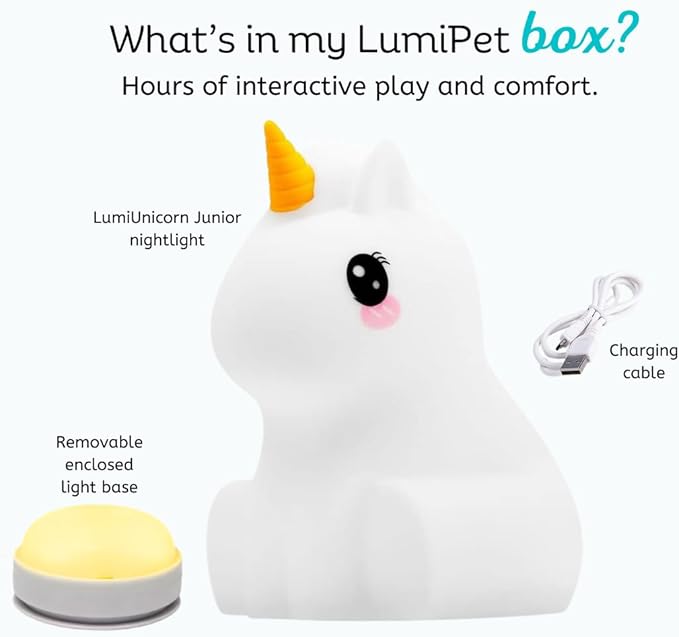 Lumipets, Night Light Kids, Kids Lamp, Kids Night Light, Baby Nightlight, Toddler Nightlight, Cute Unicorn Night Light for Girls, Kids Room, Rechargeable Battery