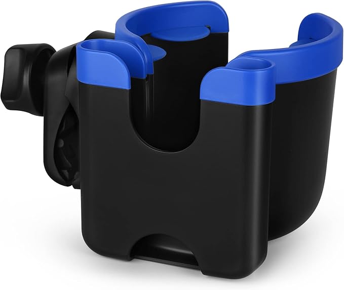 Accmor Stroller Cup Holder with Phone Holder, Bike Cup Holder, Universal Cup Holder for Uppababy Nuna Doona Strollers, 2-in-1 Cup Phone Holder for Stroller Bike Accessory