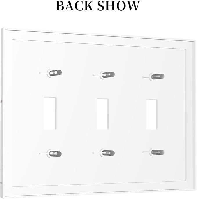 Decorative Switch Plates Rustic Wildflowers Butterfly Colorful Floral 3 Gang Wall Plate Triple Toggle Light Switch Cover Faceplate Electrical Wall Panels For Bed Room Living Room Decor