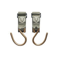 Huhu Essential Stroller Hooks - Lightweight Aluminum Stroller Bag Hook with Adjustable Straps, Matte Gold S-Hooks for Diaper Bag, Shopping, Everyday Essentials – Universal Fit Baby Stroller Accessory
