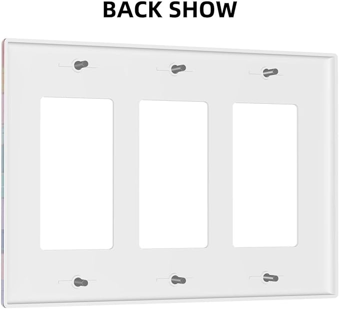 Sunrise Triple Rocker Wall Plate Decorative 3 Gang Light Switch Covers Electrical Switchplate Home Decorate Faceplat for Bathroom Bedroom Kitchen Room 4.5 x 6.38 Inch