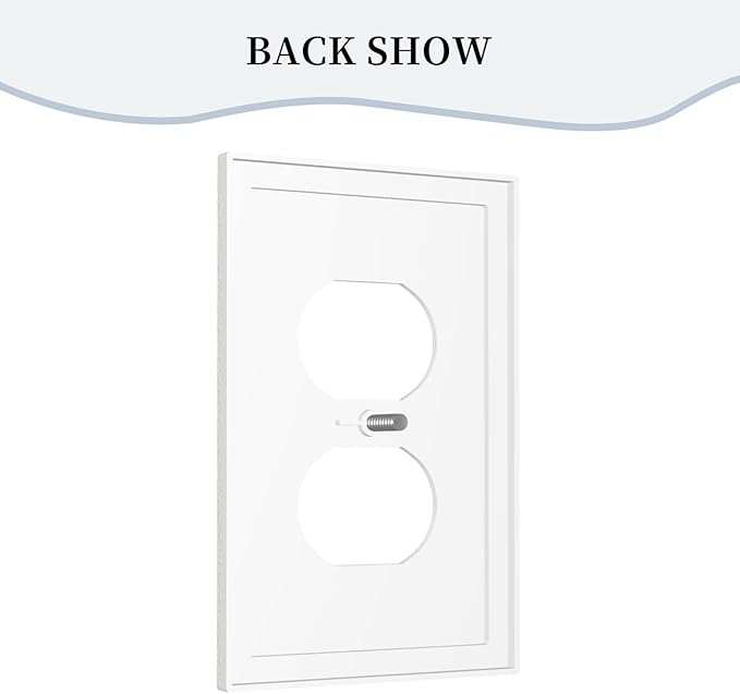 Decorative Outlet Covers with Green & Blue Watercolor Eucalyptus Botanical Foliage Design 1 Gang Duplex Light Switch Cover Plate Unique Wall Plates Switchplate Cover for Living Room Decor